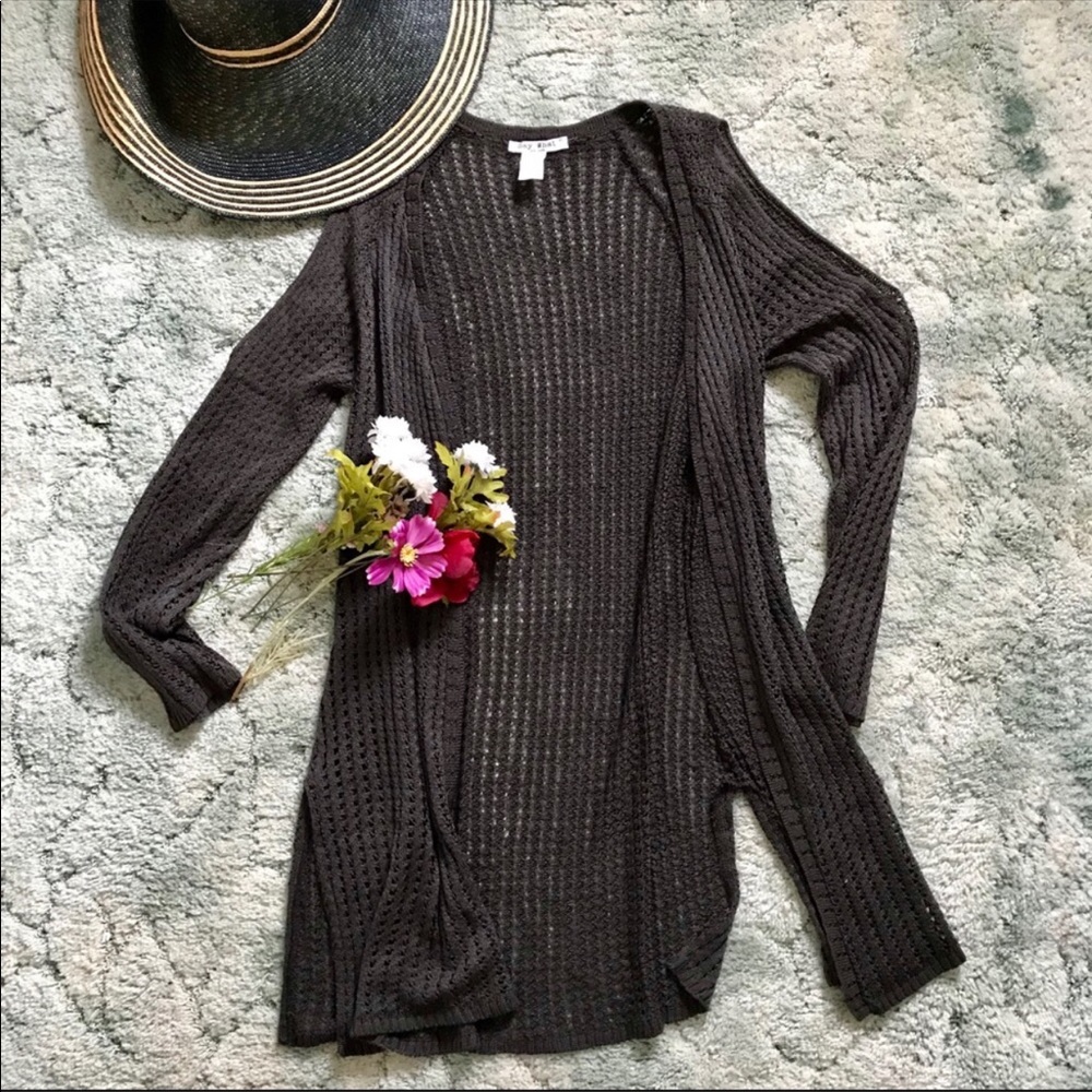 Super cute gray long cardigan sz Small